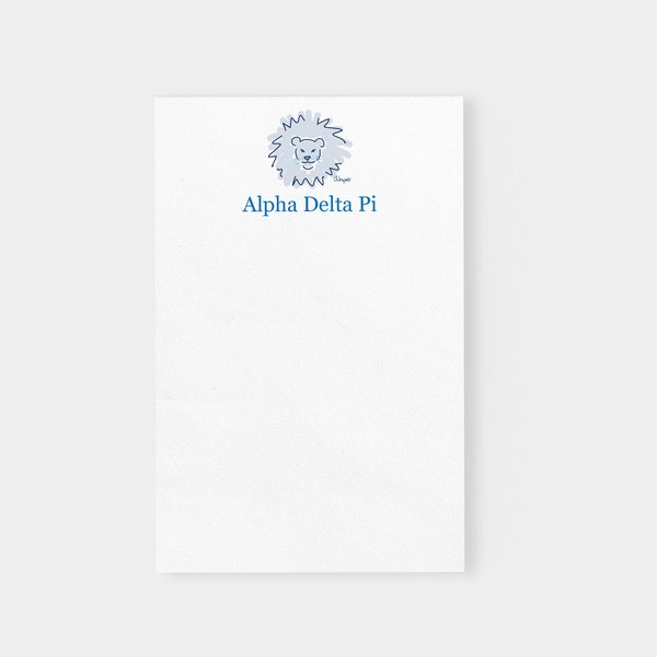 Alpha Delta Pi Lion Officially Licensed Notepad