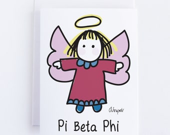 Pi Beta Phi Angel Sorority Notecard Sets Officially Licensed