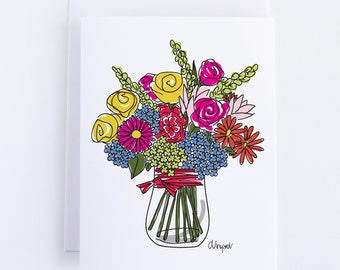 Tulsa Toni's Floral Bouquet Notecard Set