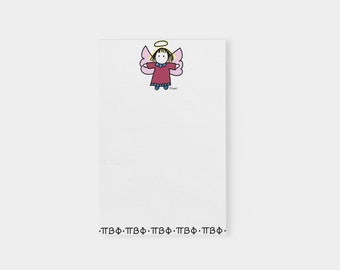 Pi Beta Phi Angel with Greek Letters Officially Licensed Notepad