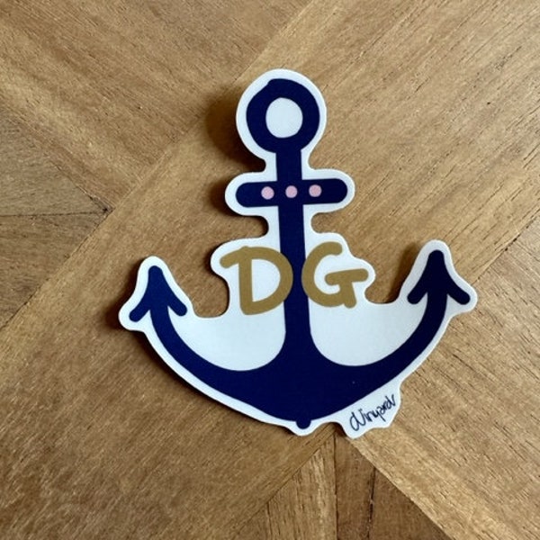 Delta Gamma Sorority Anchor Die Cut Sticker