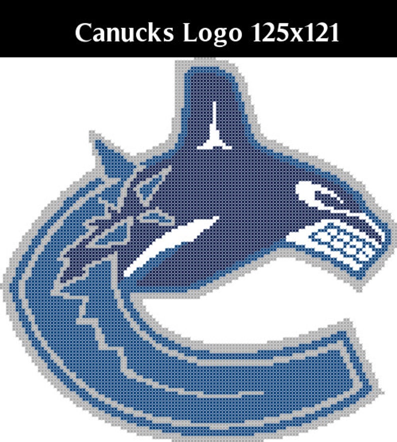 Vancouver Canucks Counted Cross Stitch Chart Patterns 3 Etsy