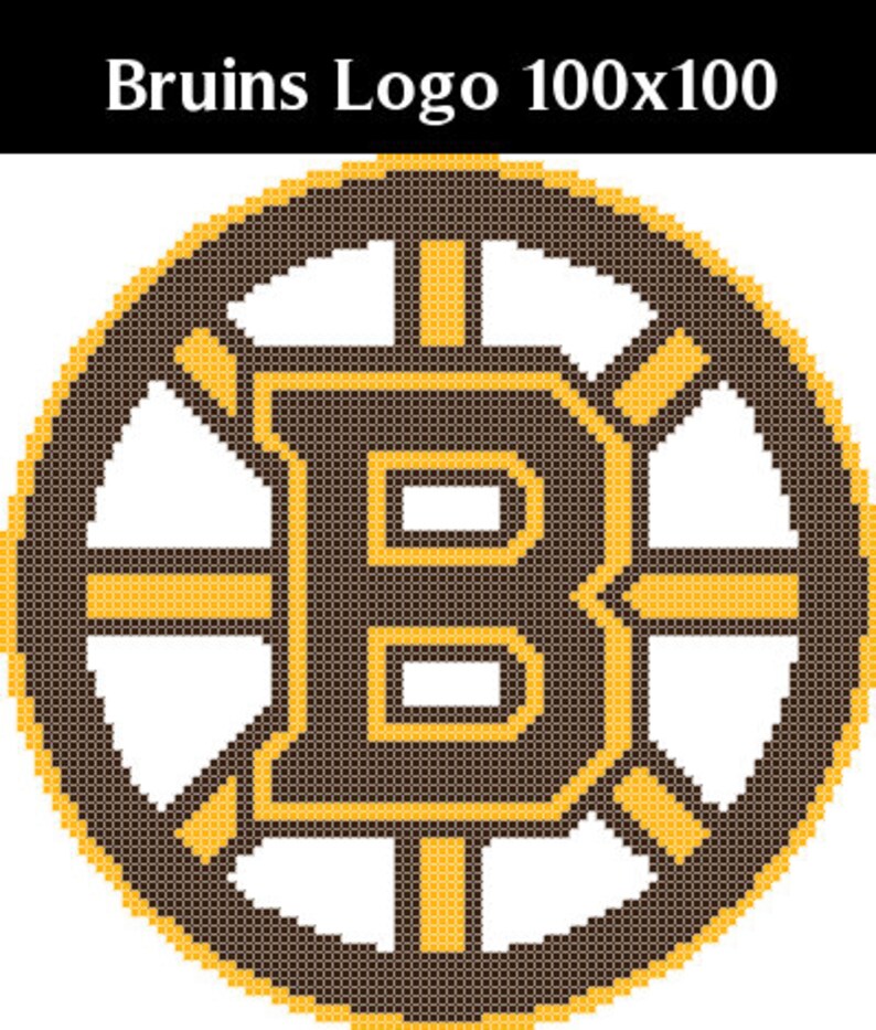 Boston Bruins Counted Cross Stitch Chart Patterns 3 Sizes Etsy
