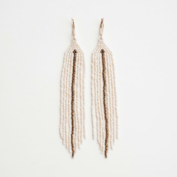 Cream Snake Earrings – Wabi Sabi Handmade, 18k Gold Vermeil Sterling Silver Hooks