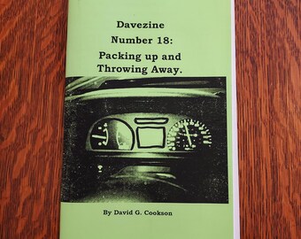 DaveZine #18 -Packing up and Throwing Away