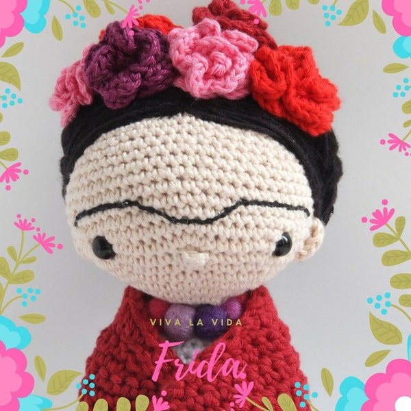 Amigurumi cotton Frida doll