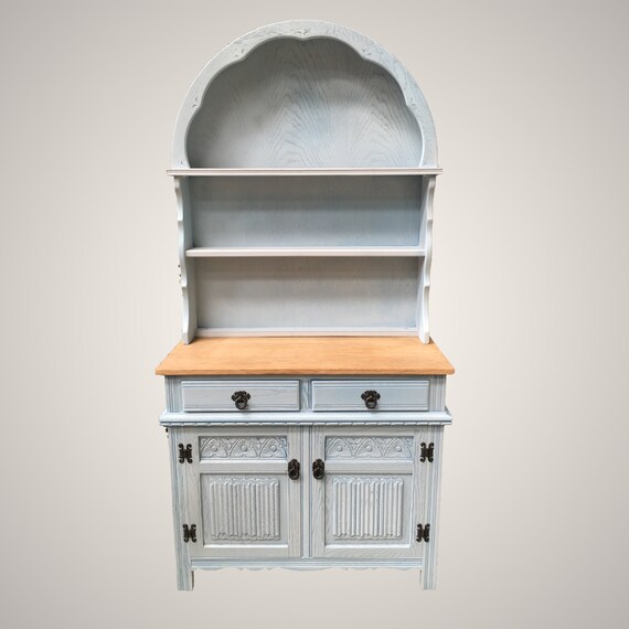Refurbished Wood Bros Old Charm Oak Dutch Dresser Grey Etsy
