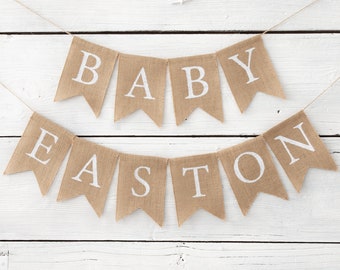 burlap themed baby shower