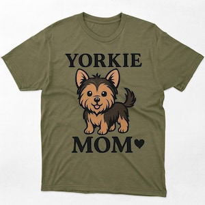 Maman Yorkie PNG | Clipart chien de dessin animé mignon | 300 DPI PNG en téléchargement numérique