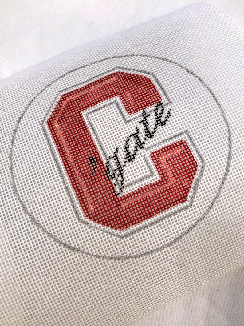 Collegiate Needlepoint Canvas Etsy