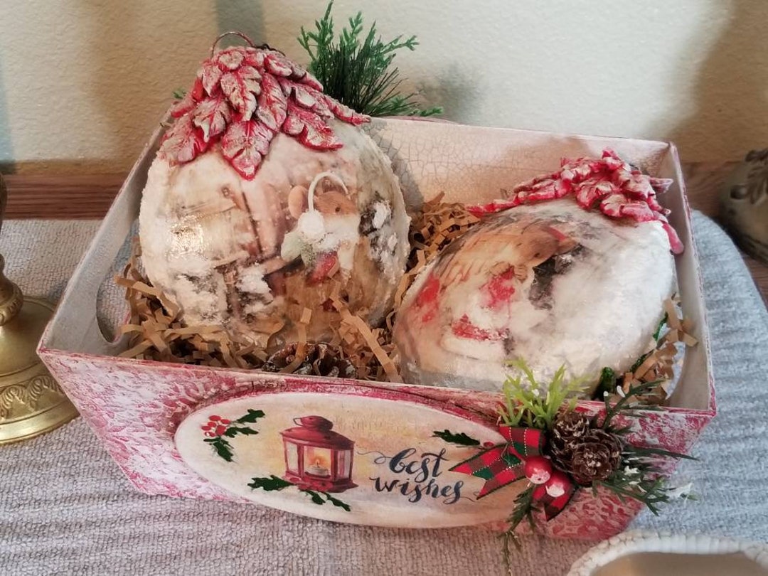 Handmade Christmas Ornaments & Gift Box Ornaments Storage Box Etsy
