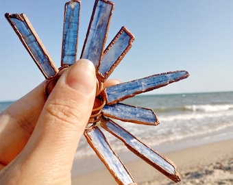 Electroformed Copper Raw Kyanite Pendant Necklace