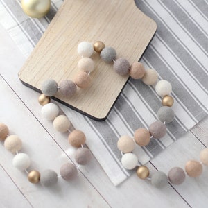 Felt ball Christmas garland - Hygge Luxe