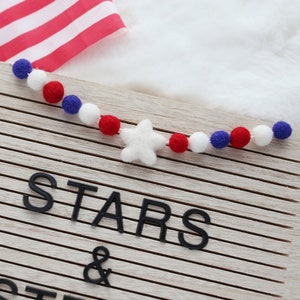 Fourth of July decor - Letter board accessories - Star garland - Letter board garland - Independence Day decor - 4th of July decor