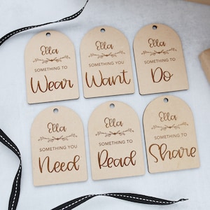 Something you want gift tags - Reusable gift tags - Wood gift tags - Modern gift tags - Christmas gift tag - Personalized gift tag