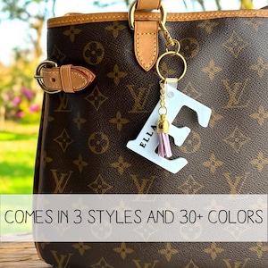 Bag charm - Initial bag charm - Custom key chain - Custom letter key chain - Kids name key chain - Monogram bag charm - Stocking stuffer