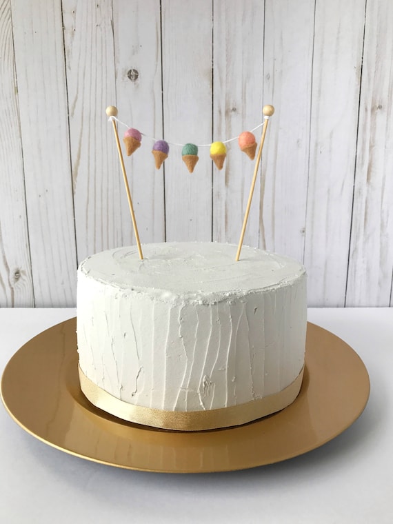 Ice Cream Party Cake Topper Birthday Party Decor Ice Cream Etsy