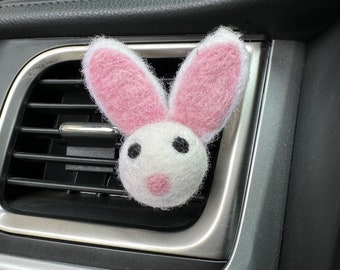 Car air freshener - Car clip - Essential oil car clip - Oil diffuser - Car diffuser - Bunny felt diffuser -  Easter bunny decor