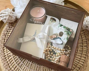 Wedding keepsake box - Gift for couples - Wedding card box - Personalized Memory Box - Custom memory box - Photo box -  Wedding gift