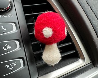 Car air freshener - Car clip - Essential oil car clip - Oil diffuser - Car diffuser - Mushroom felt diffuser - Car freshie