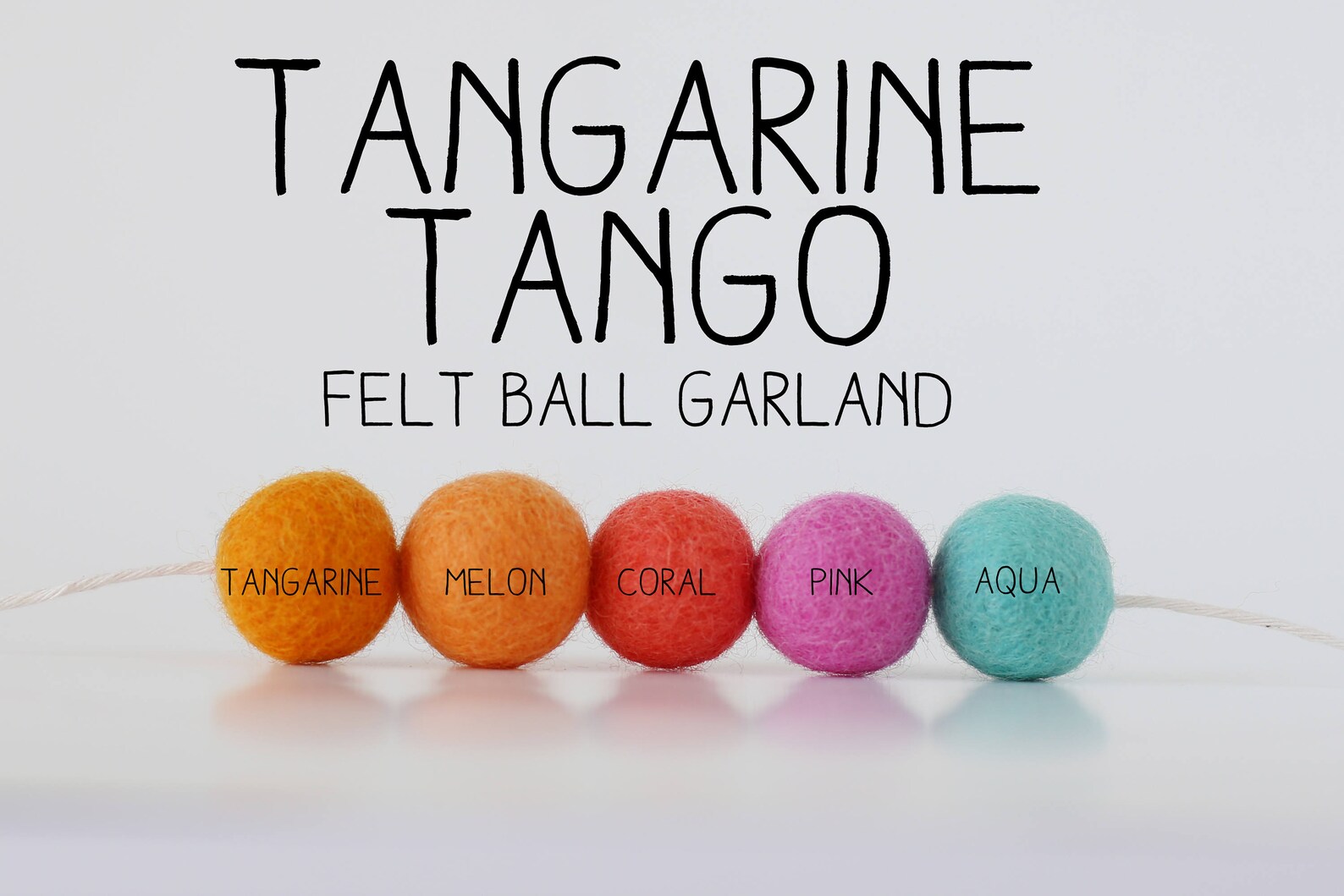 Felt Ball Garland Wool Ball Garland Nursery Decor Pom Etsy