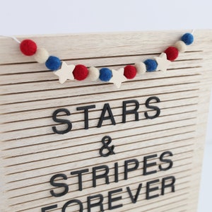 Fourth of July decor - Letter board accessories - Letter board garland - Independence Day decor - 4th of July decor - Vintage Americana