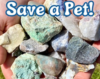 ¡Adopta una piedra, ayuda a una mascota! - Los beneficios se destinan a mascotas necesitadas - Cristales con causa - Cada compra ayuda a animales necesitados - Cristales misteriosos