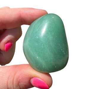 Green Aventurine Tumbled Stone Pebbles - Polished Green Aventurine Crystal - Multiple Sizes Available - Large Tumbled Green Aventurine