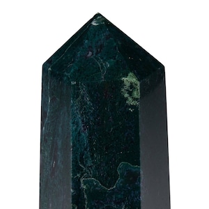 Polished Moss Agate Point - Green Moss Agate Stone Tower - Standing Moss Agate Crystal Point - Large Moss Agate Crystal tower - #8