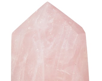 Tour de cristal de quartz rose poli - Pointe de cristal de quartz rose sur pied - Pointe de quartz rose - Tour de cristal rose - Décoration en cristal - 70