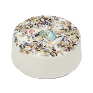 Bomba da bagno New Moon - Cristallo di labradorite ed erbe - Bombe da bagno per aromaterapia completamente naturali - Bomba da bagno Manifestation - Bomba da bagno New Moon Ritual
