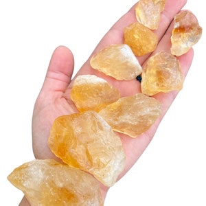 Rough Citrine Crystal Heat Treated (0.5" - 3") Citrine Stone - Raw Citrine Stone - Healing Crystals and Stones - Brazilian Citrine Treated