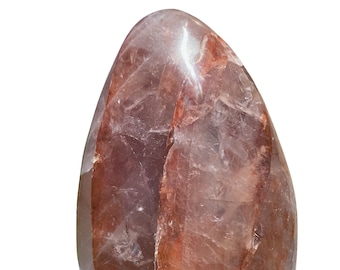 Hematoid Quartz Crystal Freeform - Fire Quartz Tower - Quartz and Hematite Crystal - Harlequin Quartz - Polished Fire Quartz Freeform - #2