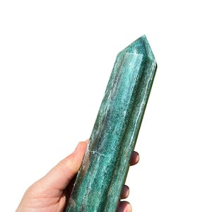 Green Aventurine Tower (6&quot; - 8&quot;) Green Aventurine Point - Green Aventurine Crystal Point - Large Polished Green Aventurine Tower - 15% Off!