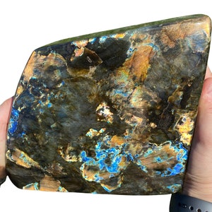 Polished Spectrolite Free Form - Large Labradorite Crystal - Extra Quality Labradorite Free Form - Standing Spectrolite Crystal #112