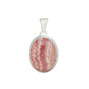 rhodochrosite pendant - rhodochrosite necklace - rhodochrosite jewelry - pink rhodochrosite - Sterling silver - rhodochrosite crystal 2004