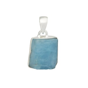 raw aquamarine pendant - raw aquamarine necklace - aquamarine jewelry - natural aquamarine - aquamarine raw - natural aquamarine crystal 734