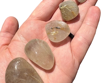 ゴールデンルチルクォーツ 大型タンブルストーン - Etsy 日本