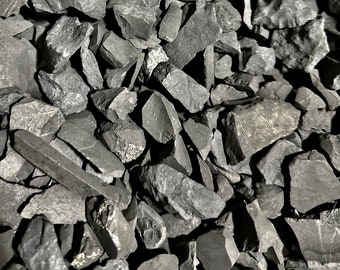 Bulk Shungite (Raw) - Wholesale Shungite (0.5" to 2" Pcs.) - Lot of Rough Shungite from Karelia, Russia - Chips & Stones of Raw Shungite