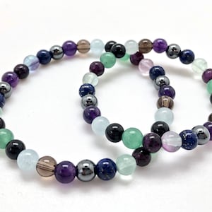 Attention and Concentration Bracelet - Healing Crystal Bracelet - Crystals for Attention and Concentration - Intention Crystal Jewelry