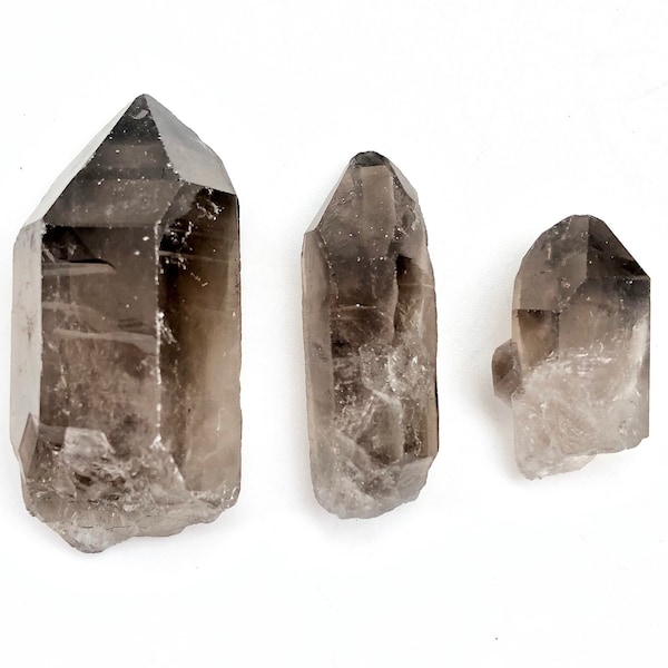 Raw Smoky Quartz Point Crystal - Raw Smoky Quartz Crystal - Crystal Quartz - Natural Smoky Quartz Point from Brazil - Smoky Quartz Raw