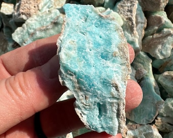 Raw Blue Aragonite - Rough Blue Aragonite Crystal - Blue Aragonite Gemstone - Natural Raw Blue Aragonite Stone - Genuine Blue Aragonite
