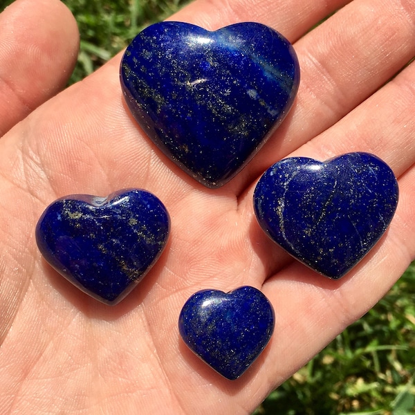 Lapis Lazuli Stone Heart - A Quality Lapis Lazuli Crystal - Polished Crystal Heart - Healing Crystals and Stones - Heart Shaped Lapis Lazuli