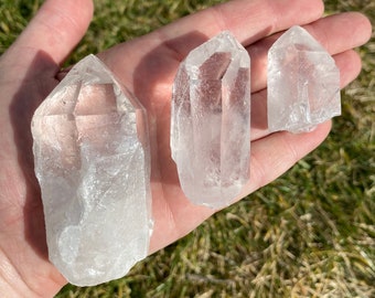 Clear Quartz Crystal Point - Grade AB Quartz - Raw Quartz Point Crystal - Crystal Quartz - Genuine Brazilian Quartz - Quartz Crystal Point