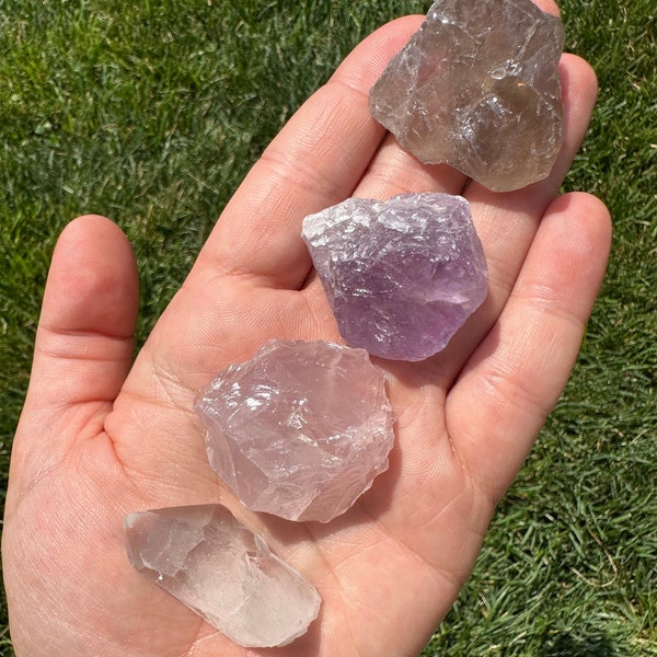 Love Stone Set - Raw Crystals - Love Crystals - Crystals and Stones - Rough Crystals - Attract and Manifest Love - Natural