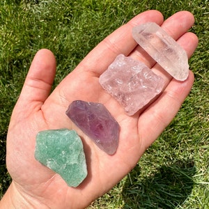 Attract Love Stone Set - Heart Chakra - Raw Crystal Love Set - Manifest Love Kit - Crystals for Love - Rough Healing Crystals and Stones