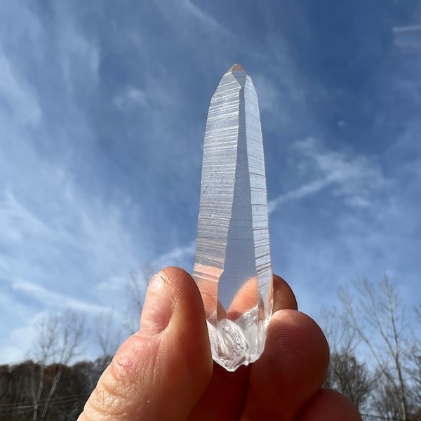 Lemurian Seed Crystal Point (1" - 5.5") - Lemurian Quartz Crystal Point - Raw Lemurian Crystal from Brazil - Natural Lemurian Seed Crystal