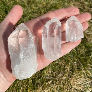 Clear Quartz Crystal Point - Grade AB Quartz - Raw Quartz Point Crystal - Crystal Quartz - Genuine Brazilian Quartz - Quartz Crystal Point