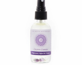Crown Chakra Spray - Crown Chakra Stones - Chakra Balancing Spray - Aromatherapy - Chakra Crystals - Essential Oils - Chakra Room Spray