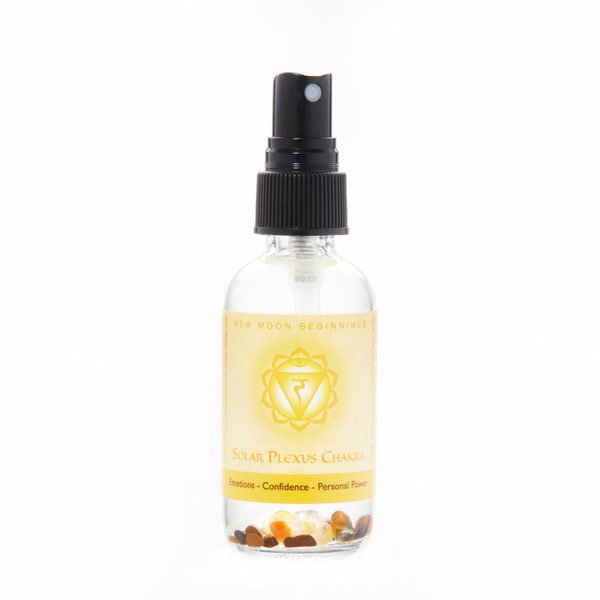 Solar Plexus Chakra Spray - Chakra Set - Seven Chakras - Chakra Crystals - Chakra Balancing - Aromatherapy - Essential Oils - Room Spray